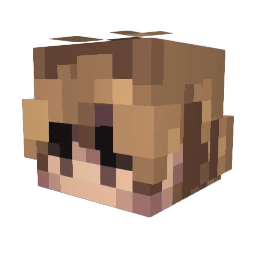 Mudur39 Minecraft avatar head, 3D render