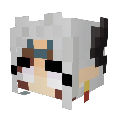 Mudvee Minecraft avatar head, 3D render