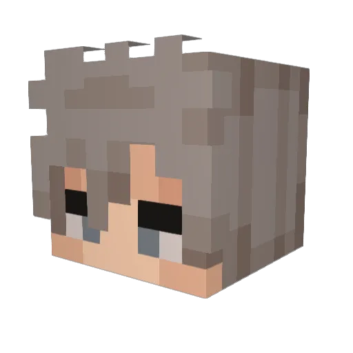 Muechal Minecraft avatar head, 3D render