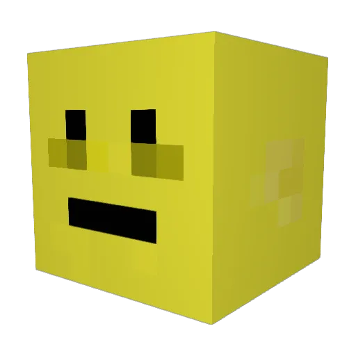 Muellkopf Minecraft avatar head, 3D render