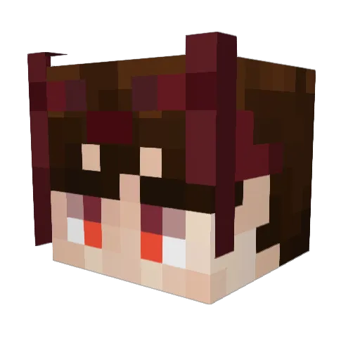 MuerteAcida Minecraft avatar head, 3D render