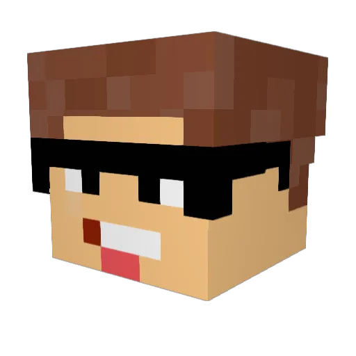 Mueshantaer Minecraft avatar head, 3D render