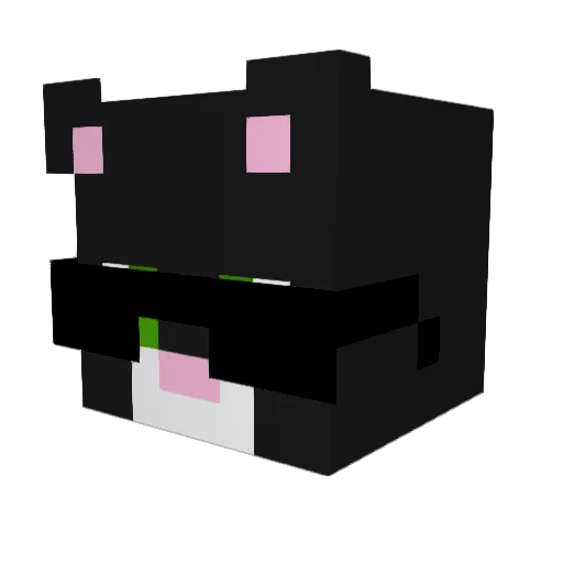 Muez Minecraft avatar head, 3D render