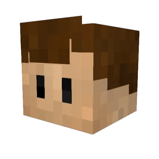 MuezlysSchuessel Minecraft avatar head, 3D render