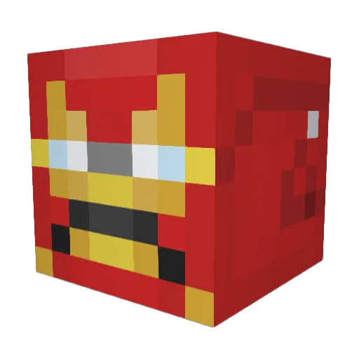 Mufanon Minecraft avatar head, 3D render