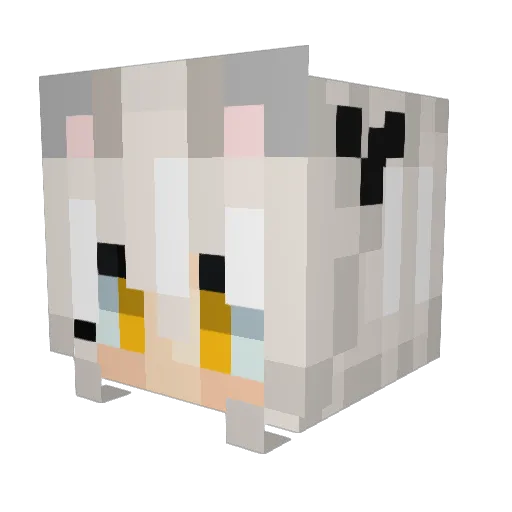 Mufartanek Minecraft avatar head, 3D render