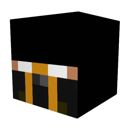 Muff77t Minecraft avatar head, 3D render