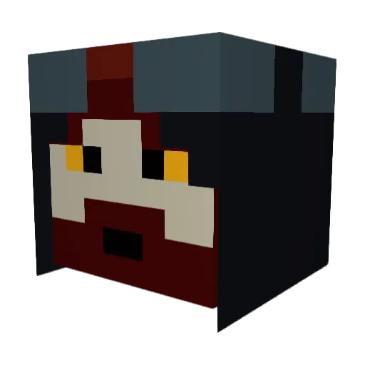 MuffTackle Minecraft avatar head, 3D render