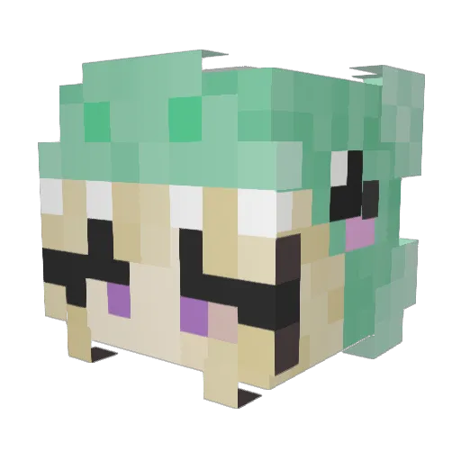 MufffinMan96 Minecraft avatar head, 3D render