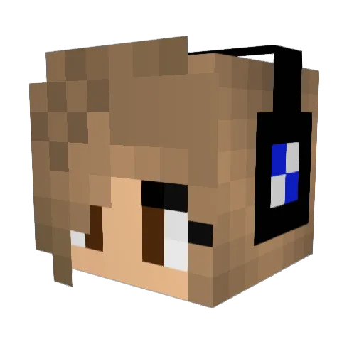 Muffie_Games Minecraft avatar head, 3D render