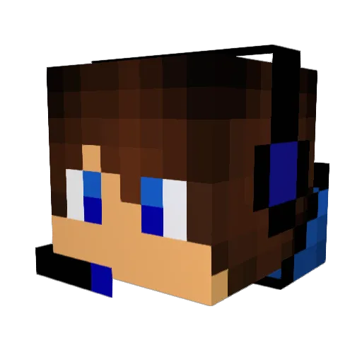 Muffin1738 Minecraft avatar head, 3D render