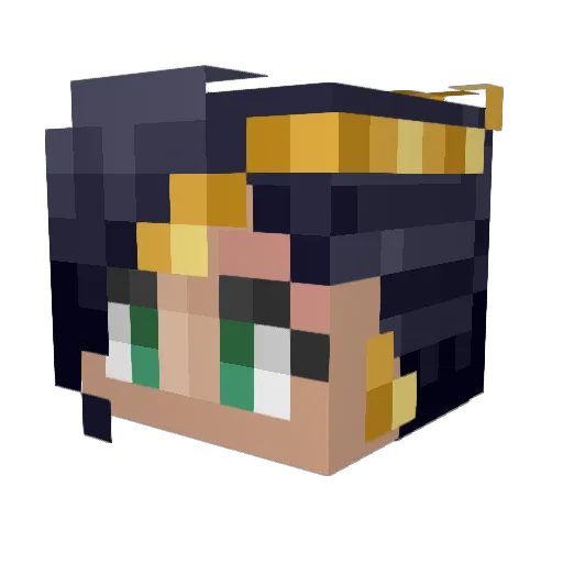 Muffin294 Minecraft avatar head, 3D render