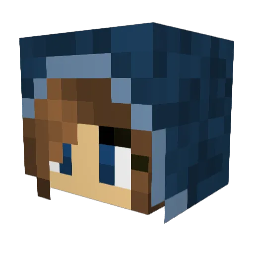 Muffin308 Minecraft avatar head, 3D render