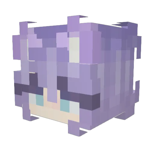 MuffinCuppy Minecraft avatar head, 3D render