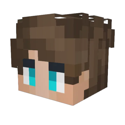 MuffinDude16 Minecraft avatar head, 3D render