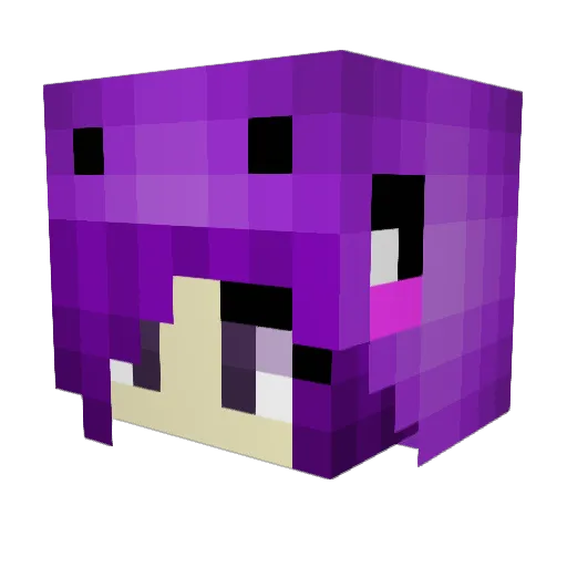 MuffinGirlTrin Minecraft avatar head, 3D render