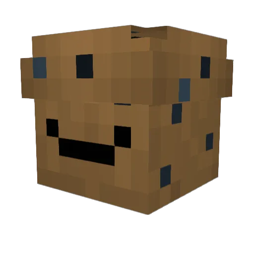 MuffinHCF Minecraft avatar head, 3D render