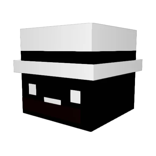 MuffinHERE Minecraft avatar head, 3D render