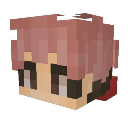 MuffinJP Minecraft avatar head, 3D render