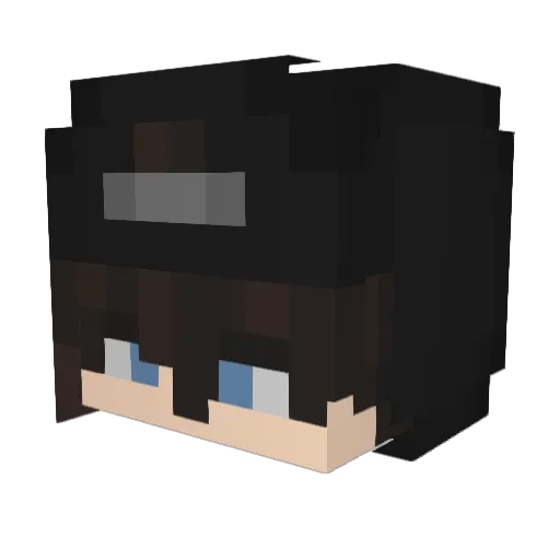 MuffinLP Minecraft avatar head, 3D render
