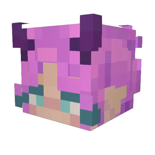 MuffinLmaoo Minecraft avatar head, 3D render