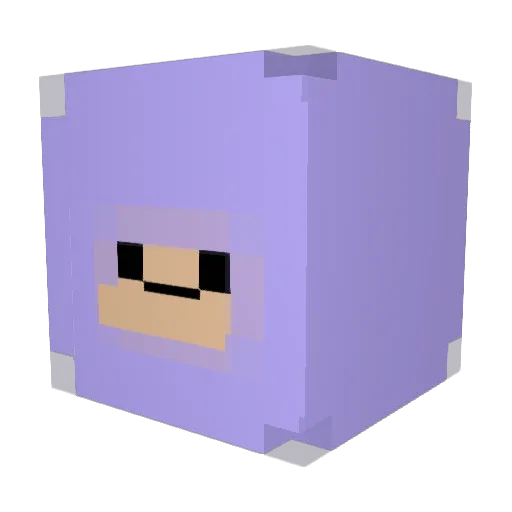 MuffinMamaBot Minecraft avatar head, 3D render