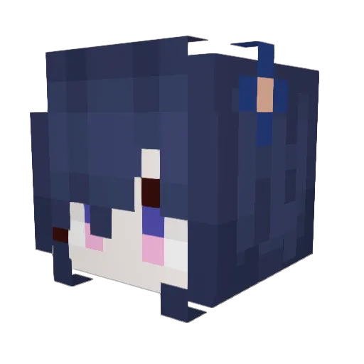 MuffinMario Minecraft avatar head, 3D render
