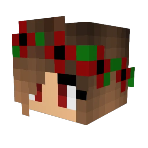 MuffinPeach Minecraft avatar head, 3D render