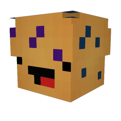 Muffin_Loafs Minecraft avatar head, 3D render