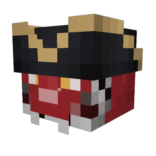 Muffin_Sabercat Minecraft avatar head, 3D render