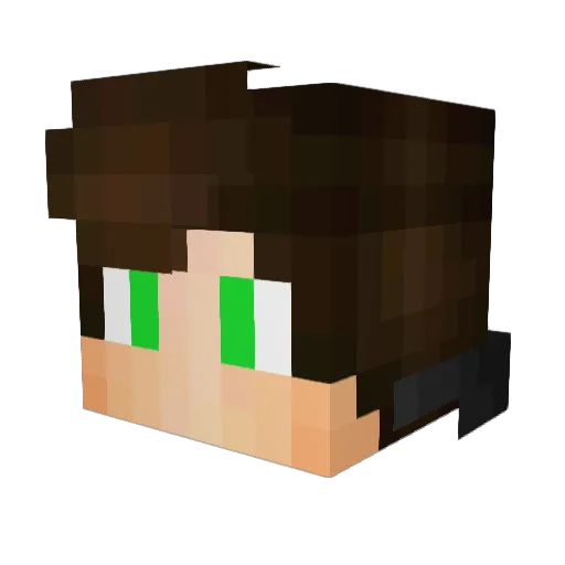 Muffingraph Minecraft avatar head, 3D render