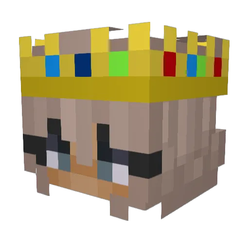 MuffinouPeach Minecraft avatar head, 3D render