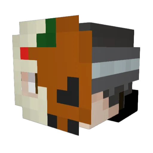 Muffinracker Minecraft avatar head, 3D render