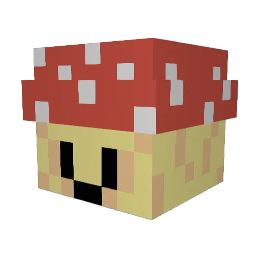 Muffone Minecraft avatar head, 3D render