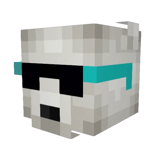 Muffyyyyyy Minecraft avatar head, 3D render