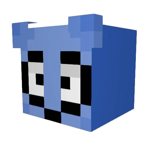 Mufi_Life Minecraft avatar head, 3D render
