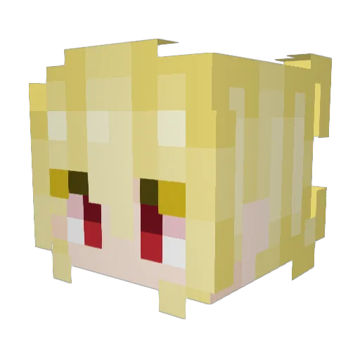 Mufinka01 Minecraft avatar head, 3D render