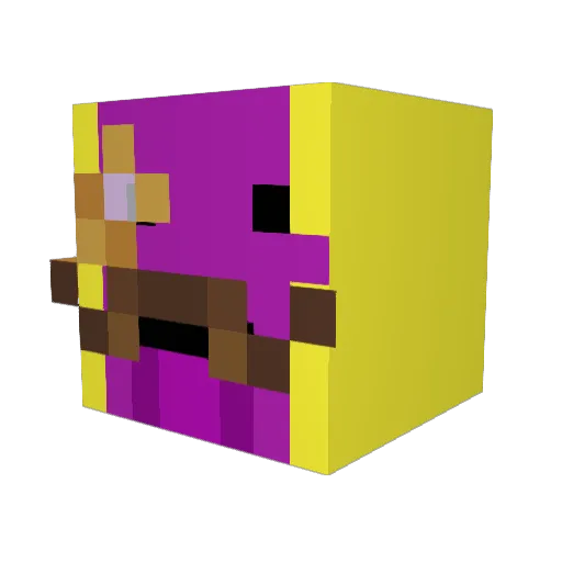 MuftiFahd Minecraft avatar head, 3D render