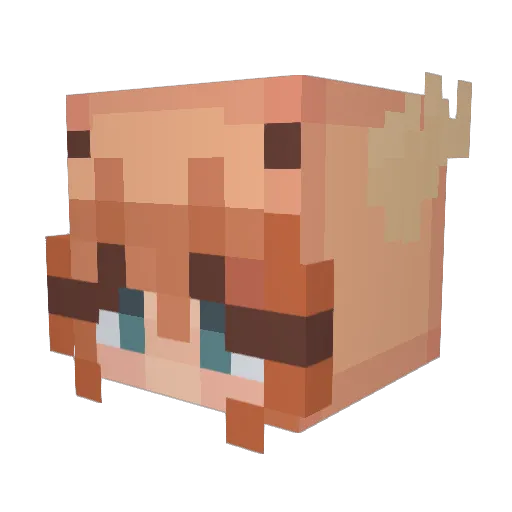 Mug77 Minecraft avatar head, 3D render