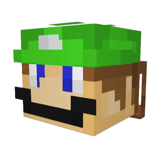 Mugafo Minecraft avatar head, 3D render