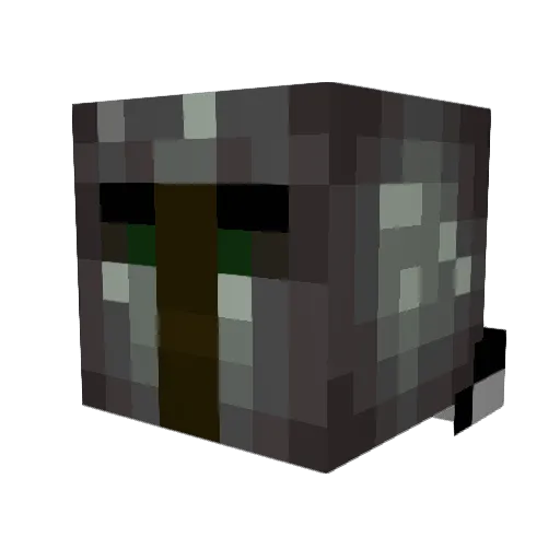 Mugatuu Minecraft avatar head, 3D render