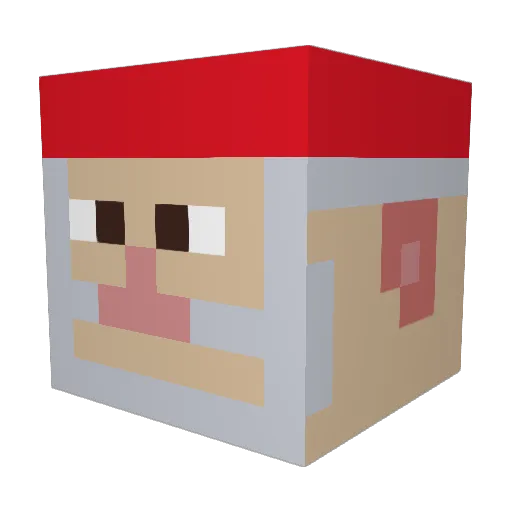 Muge998 Minecraft avatar head, 3D render