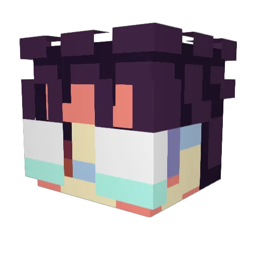 MugenKujo Minecraft avatar head, 3D render