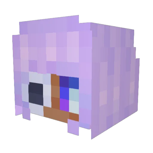 Mugged_Plant Minecraft avatar head, 3D render