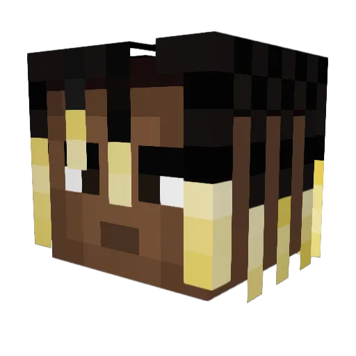 MugiKid Minecraft avatar head, 3D render