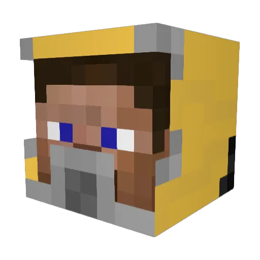 Mugild Minecraft avatar head, 3D render