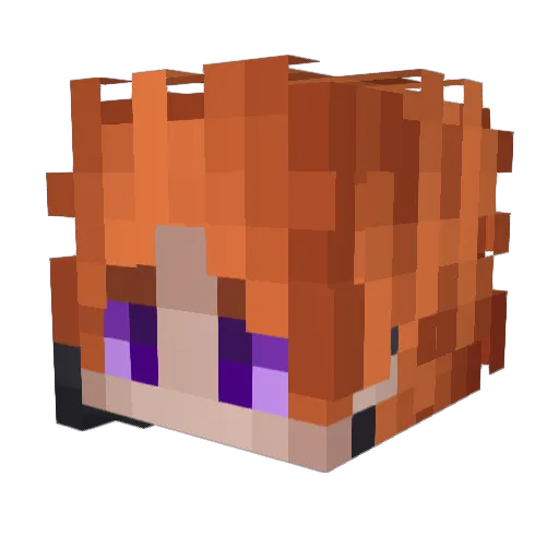 MugiwaraLuffy14 Minecraft avatar head, 3D render