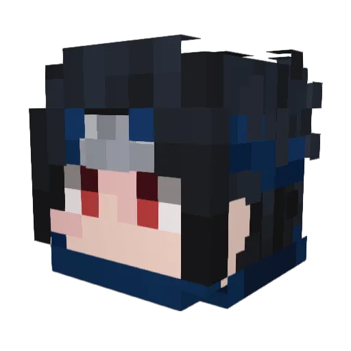 MugiwaraM Minecraft avatar head, 3D render
