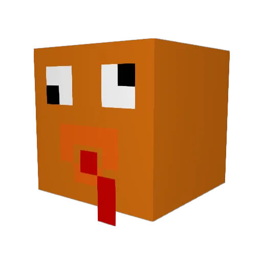 Muglegack Minecraft avatar head, 3D render