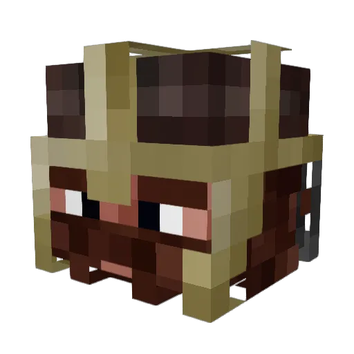Muglio Minecraft avatar head, 3D render